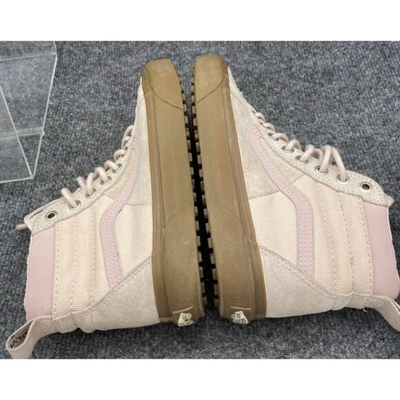 Vans SK8-Hi Suede Canvas Sneaker Gum Sole Pink White Men's 6.5 Women's 8 - Picture 10 of 13